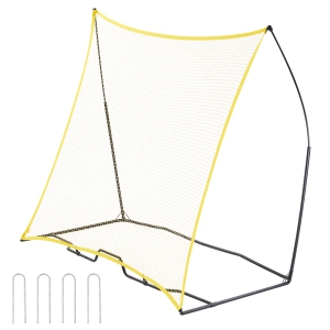 VEVOR 7x7FT Soccer Rebounder, Portable Soccer Trainer, Iron & Polyester Soccer Practice Equipment, Sports Football Rebounder Wall with Portable Bag, Perfect for Team Solo Training