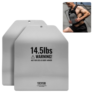 VEVOR 14.5 LB Curved Weight Vest Plates, Premium Steel Weighted plates, Contoured Ergonomic Fit – WODs, Additional Weight for Weight Vests, for Strength Training, Running