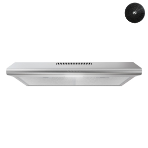 Streamline 30 in. Tribano Ductless Undermount 80 CFM Range Hood in Brushed Stainless Steel with Mesh Filters, Push Button Control, LED Light