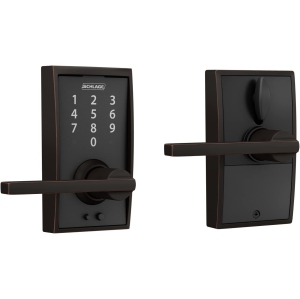 Schlage Touch Century Lock with Latitude Lever (Aged Bronze) FE695 CEN 716 LAT
