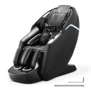 VEVOR Dual-Core 4D+3D Full Body Massage Chair, with Extended SL Track, Deep Yoga Stretch, Electric Extendable Footrest, TFT, AI Voice Control, Heat, Airbags, Armrest Controls