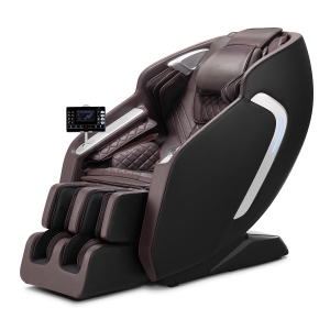 VEVOR Massage Chair, 4D Full Body Zero Gravity Recliner with SL Track, Yoga Stretch, AI Voice Control, Heat, Foot Roller, Retractable Pedal, 36 Airbags, LCD, Armrest Controls