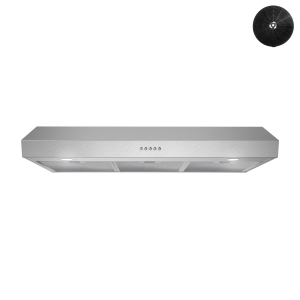 Streamline 36 in. Ormelle Convertible Undermount 165 CFM Range Hood in Brushed Stainless Steel with Mesh Filters, Push Button Control, LED Lights