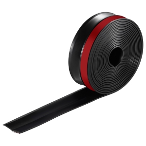 VEVOR 20 FT Garage Door Seal Top and Sides Seal Strip, Universal Weather Stripping Replacement Soft and Hard Composite, Weatherproofing Garage Door TPE Seals, Black
