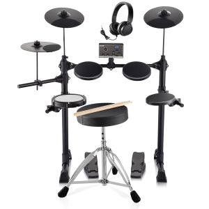 VEVOR 6.5 in Electric Drum Set, 15 Drum Kits & 150 Sounds Electronic Drum Kit, USB MIDI Supported Quiet Mesh Snare Electric Drum Set with 10 in Cymbals Drum Sticks & Headphone