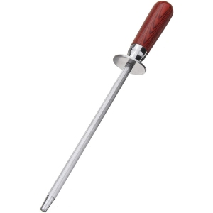 Chef Knife Sharpener, 8 Inch Diamond Sharpening Rod, Sharpening Steel for Kitchen Knives and Stainless Steel Knives, Knife Sharpener (Brown)