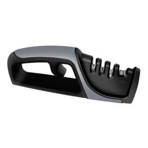 Cooking utensils accessories: manual fast knife sharpener multifunctional whetstone kitchen supplies, knife sharpener tool - gray