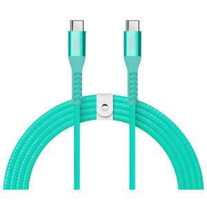 LOGiiX Vibrance 1.2m (3.94 ft.) Braided USB-C Cable - Teal