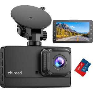 Dash Cam 1080P FHD Front Dash Camera for Cars, 32G SD Card, Type C Dashcam with 176°Wide Angle, Night Vision, Parking Monitor, Loop Recording, G-Sensor,