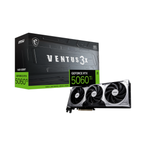MSI GeForce RTX 5060 Ti 16G Ventus 3X OC Graphics Card (16GB GDDR7, 128-bit, Extreme Performance: 2617 MHz, DisplayPort x 3 2.1a, HDMI 2.1b, NVIDIA Blackwell Architecture)