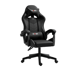 Ergonomic Gaming Chair Racing Style Adjustable Height High-Back PC Computer Chair with Headrest and Lumbar Support Executive Office Chair 208 black