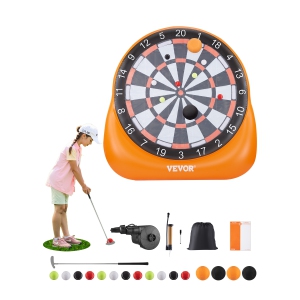 VEVOR Inflatable Soccer Dart Board, over 6 ft High Giant Soccer Dart Board with 4 Kick Balls, 12 Tennis and Air Pump, 3-Min Setup, Ideal for Giant Yard Games, Giant Kick Darts Game