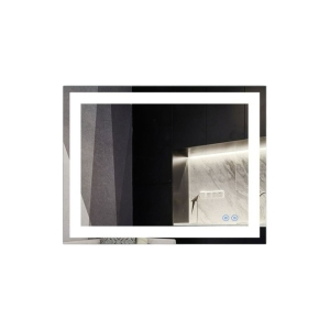 Whirlwell LED Bathroom Mirror, 36 x 28 in, Wide Lights, Touch Button, Dimmable, Anti-Fog, Vertical/Horizontal Mounted