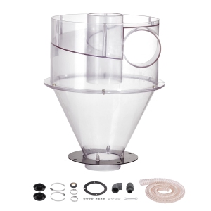 VEVOR 4" Retrofit Cyclone Separator for Dust Collectors, ABS Dust Deputy With 2" Hole O.D. Connector & Hose for Wet/Dry Shop Vacuums, Fits 5-10 Gallon Tank (Tank Exclude)