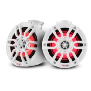 DS18 NXL-PS6W Hydro 6.5" Pod 100W RMS Marine Speaker with Integrated RGB LED Lights (Pair) - White