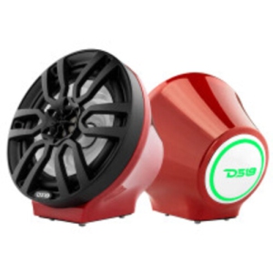 DS18 EN-JS8/RD 8" Universal Flat Mount Speaker Pod With LED RGB Lights - Red