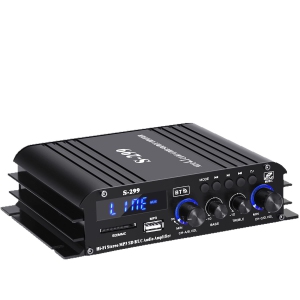 Home Bluetooth Audio Amplifier, RMS 40Wx4 4.1CH Bluetooth Power Amplifier with Active Subwoofer, Sound System with AUX, Jack