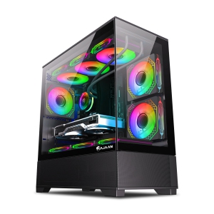 HAJAAN SuperX Gaming Desktop PC – Intel 10-Core i5-14400F Processor up to 4.70 GHz, NVIDIA RTX 5060 8GB GDDR7, 32GB DDR5 RAM, 1TB NVME SSD, 650W PSU, Wi-Fi, Windows 11 Pro