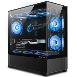 HAJAAN SuperX Gaming PC Desktop Computer – AMD Ryzen 7 5700X Processor 3.4 GHz, NVIDIA RTX 5060 8GB GDDR7, 32GB DDR4 RAM, 1TB NVME SSD, 650W PSU, Wi-Fi, Windows 11 Pro