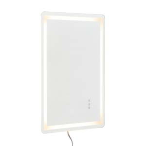 VEVOR 24"x32" LED Bathroom Mirror, Vanity Mirror with Frontlit and Backlit, Anti-Fog Memory Mirror with Lights, Stepless 3 Colors Temperature Dimmable Bathroom Mirror, Wall Mounted