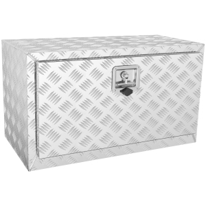 VEVOR 30"×14"×16" Underbody Truck Box, Pickup Storage Box, Heavy Duty Aluminum Diamond Plate Tool Box with Lock and Keys, Waterproof Trailer Storage Box with T-Handle Latch