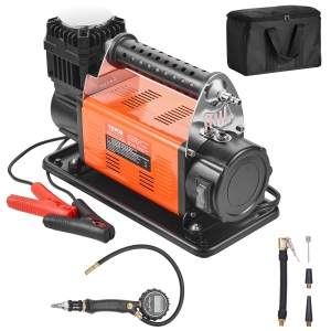 VEVOR 12V Heavy Duty Air Compressor - with Digital Pressure Gauge Tire Inflator Kit, 7.06 CFM Portable Tire Inflator, 150PSI Offroad Air Pump with Adapters 4 x 4 Vehicle RV