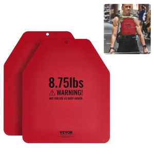 VEVOR 8.75 LB Pair Weight Vest Plates, Premium Steel, Ergonomic Contour Design – for WODs, Weight Vest Add-On, Strength Training, Running & Fitness Workouts