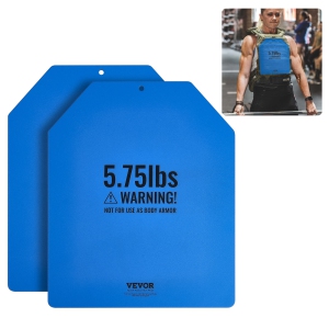 VEVOR 5.75 LB Pair Weight Vest Plates, Premium Steel, Ergonomic Contour Fit – for WODs, Additional Weight for Weight Vests, for Strength Training, Running, Fitness, Heavy Workouts