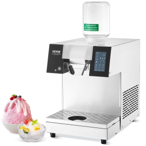 VEVOR 507LBS/24H Commercial Snowflake Ice Machine, Stainless Steel Ice Shaver Machine, Electric Snow Cone Maker, Air Cooling System for Rapid Heat Dissipation, for Bakery, Cafe