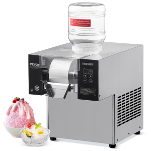 VEVOR 176.4LBS/24H Commercial Snowflake Ice Machine, Stainless Steel Ice Shaver Machine, Electric Snow Cone Maker, Air Cooling System for Rapid Heat Dissipation, for Bakery, Cafe
