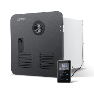 VEVOR RV Tankless Water Heater, Instant Shower with 15x15 inches Black Door and Remote Controller, 42000BTU Optimized Comfort Performance Hot Water, Ideal for RVers' Family, Black