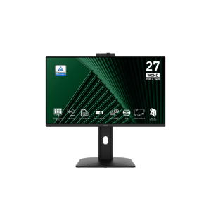 MSI 27" 2560 x 1440 (QHD) 100HZ IPS Conferencing Monitor with Webcam, Type- C 98W PD, Ethernet, Daisy Chain, Height and Pivot adjustable, Speaker (PRO MP275QPDG)
