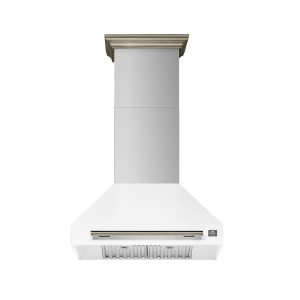 Forno Aria 30 Inch Wall-Mounted Range Hood in White