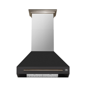 Forno Aria 30 Inch Wall-Mounted Range Hood in Black