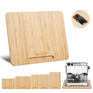 VEVOR Appliance Slider, Small 10.5 x 13-inch, Rolling Sliding Tray with Rubber Wheels & Hollow Handle, Easy to Clean, Appliance Rolling Tray for Coffee Maker, Natural Wood