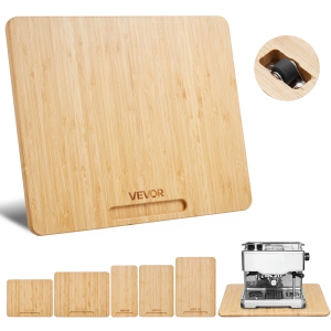 VEVOR Appliance Slider, Medium 13 x 16-inch, Rolling Sliding Tray with Rubber Wheels & Hollow Handle, Easy to Clean, Appliance Rolling Tray for Coffee Maker, Natural Wood