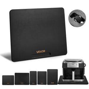 VEVOR Appliance Slider, Medium 13 x 16-inch, Rolling Sliding Tray with Silent Rubber Wheels & Hollow Handle, Easy to Clean, Appliance Rolling Tray for Coffee Maker, Black