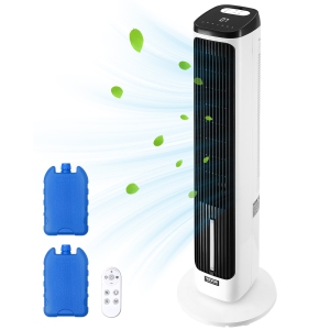 VEVOR 23.3ft/s Tower Fan,Velocity Quiet Floor Fan, 70° Oscillating Fans for Indoors with 9 Speeds, 4 Modes,24H Timer,Portable Standing Bladeless Fan with Remote Control for Bedroom