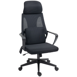 Kepooman Office Chair High Back, Ergonomic Mesh Computer Chair Executive Task Chair with Massage Lumbar Support & Headrest Rocking