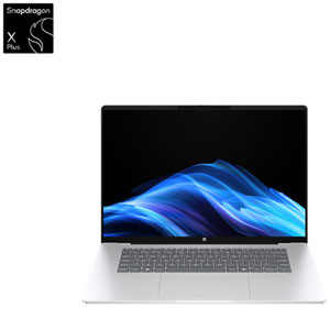 HP OmniBook 5 16" OLED Copilot+ PC Laptop - Snapdragon X Plus - 32GB LPDDR5x - 1TB SSD - Windows 11 - Glacier Silver