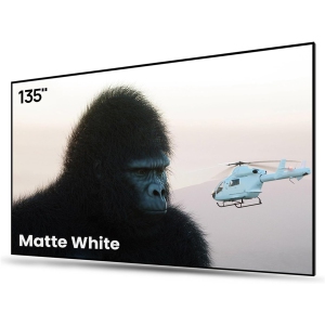 135" Fixed Frame Projector Screen, 4K/8K UHD Active 3D Compatible with Standard, Short Throw and UST Projectors