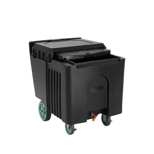 VEVOR 125 lbs Commercial Ice Bin,Portable Ice Caddy, 31.5 x 22.8 x 29 inch Insulated Ice Carrier with 4 Wheels and Sliding Lid, Large Ice Bin for Catering,Kitchens,Bistros,and Bars