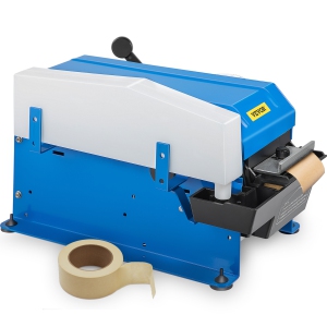 VEVOR Water-Activated Tape Dispenser, Maximum 39.4" x 3.94" Tape, Adjustable Length, Width & Water Level, Manual Tape Dispenser with Water Brush, Carton Packaging for Express Box