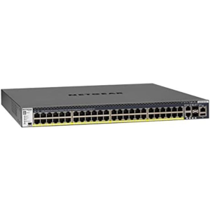 NETGEAR ProSAFE M4300-52G-PoE+ 48 Port PoE+ Stackable Gigabit Managed Switch w/ 2x10GBASE-T 2xSFP+ 550W PSU (GSM4352PA-100NES) -Open Box