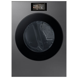 Samsung Bespoke 7.6 Cu. Ft. Large Capacity Stackable Electric Dryer with AI Sensor Dry, Steam Sanitize+, Energy Star & SmartThings (SAMS DV90F53AESAC) - Dark Steel