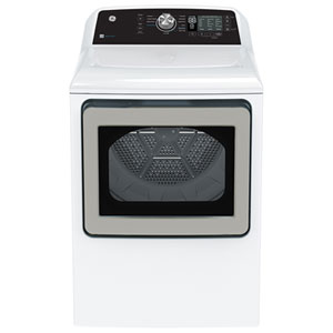 GE 7.4 Cu. Ft. Electric Dryer with Moisture Sensing, Energy Star & 12 Drying Cycles (GTD68EBMRWS) - White