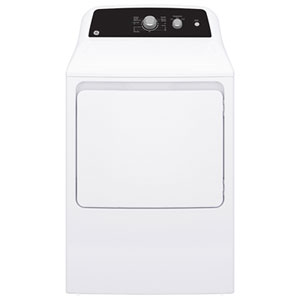 GE 6.2 Cu. Ft. Electric Dryer with Moisture Sensing, 13 Drying Cycles & Quick Dry (GTX34EBMRWS) - White