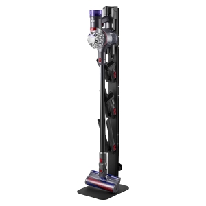 VEVOR Vacuum Stand, fit Dyson G5 V15 V12 V11 V10 V8 V7 V6 Series Upright Vacuums Cleaners & Accessories, Stable Vacuum Stand Holder with 6 Hooks and Non-slip Footpads, Black