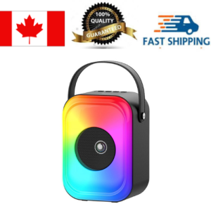 Havit SQ128BT Portable Wireless Bluetooth 4 inch Full Range Speaker With RGB Led Lights,Outdoor Trolley Speaker