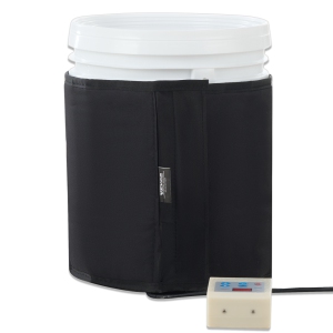 VEVOR 250 Watt Metal Drum Heater, Pail Heating Band for 5 Gallon Barrel, 0-145℉ Adjustable with Independent Thermostat, Waterproof Oxford Fabric Grease Keg Heater, FCC Listed